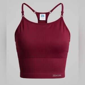 Zensah Women's Ribbed Compression Tank Top — Red